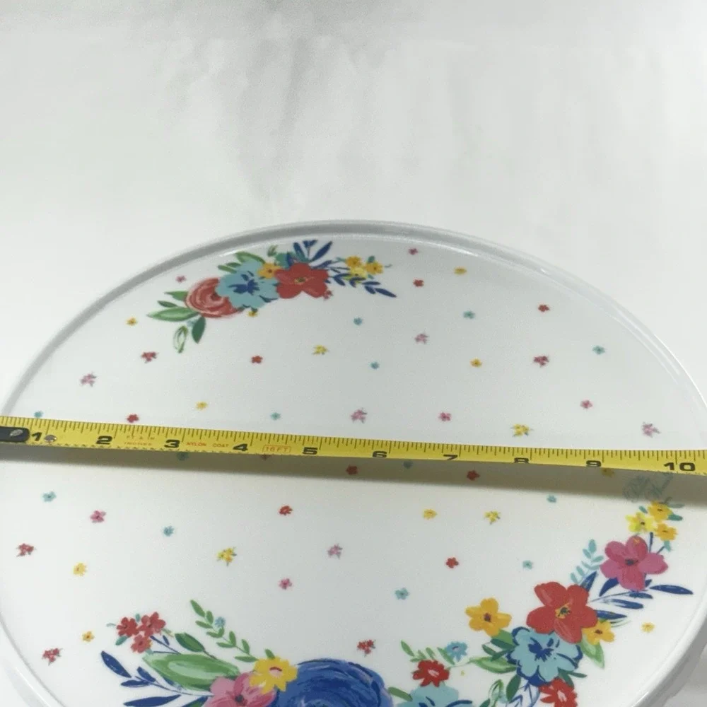 The Pioneer Woman Melamine Blue Floral Scalloped Cake Stand New With Tag